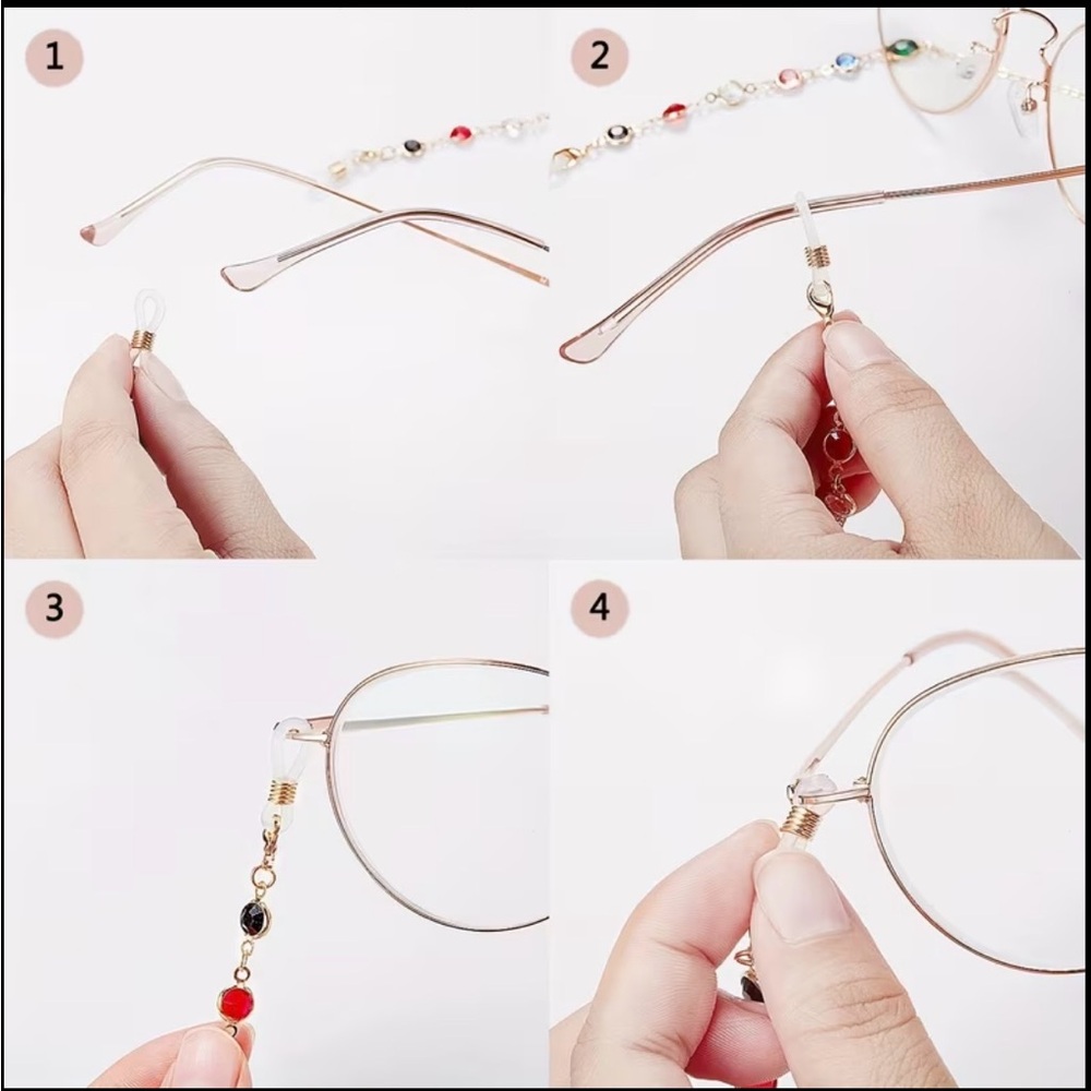 4  Eyeglass Chains with Beaded Accents